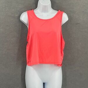 Offline by Aerie Coral Pink Racerback Cropped Athletic Tank Top Women's M